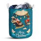 Pug And Santa Laundry Basket For Bathroom Bedroom Storage