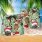 Pug Dog Merry Pugmas Christmas Beach Shorts Pattern Detail For Summer Adventures And Distinctive Seasonal Style