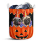 Pug Dog Pumpkin Painting Laundry Basket For Bathroom Bedroom Storage