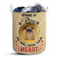 Pug Paper Laundry Basket For Bathroom Bedroom Storage