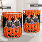 Pug Dog Pumpkin Painting Laundry Basket For Room Home Organizer