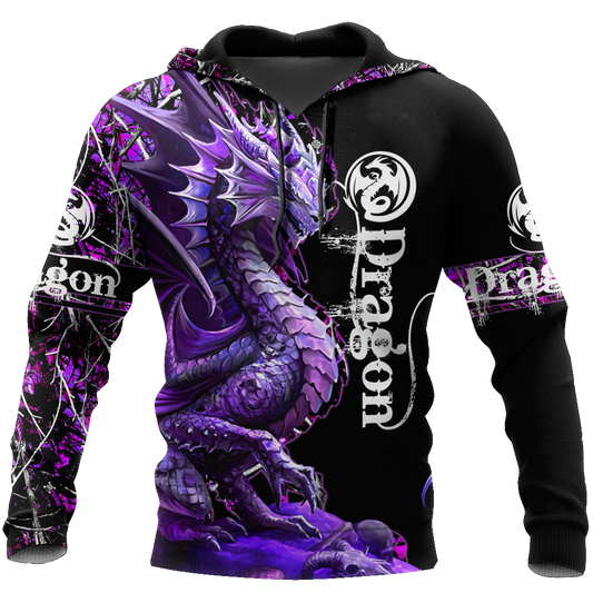 Strong Purple Dragon Hoodie For Fantasy Inspired Outfits Travel Days And Comfortable Wear