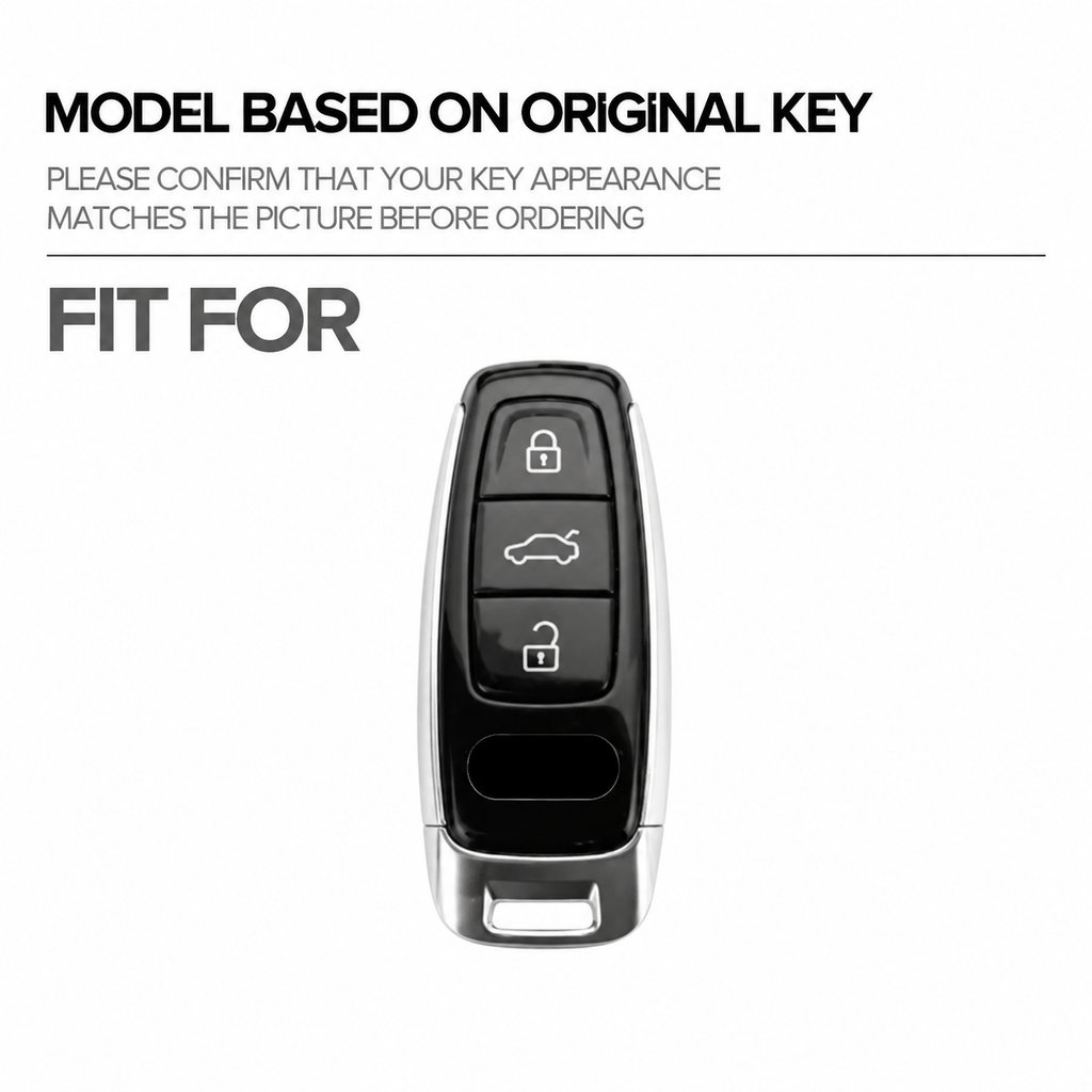 Quicksand Gold TPU Car Key Fob Cover for Audi A3, A4, A6, A7, A8, S8, Q7, Q8, SQ8 & e-tron – B9, C8, D5, 4K – 2018–2021