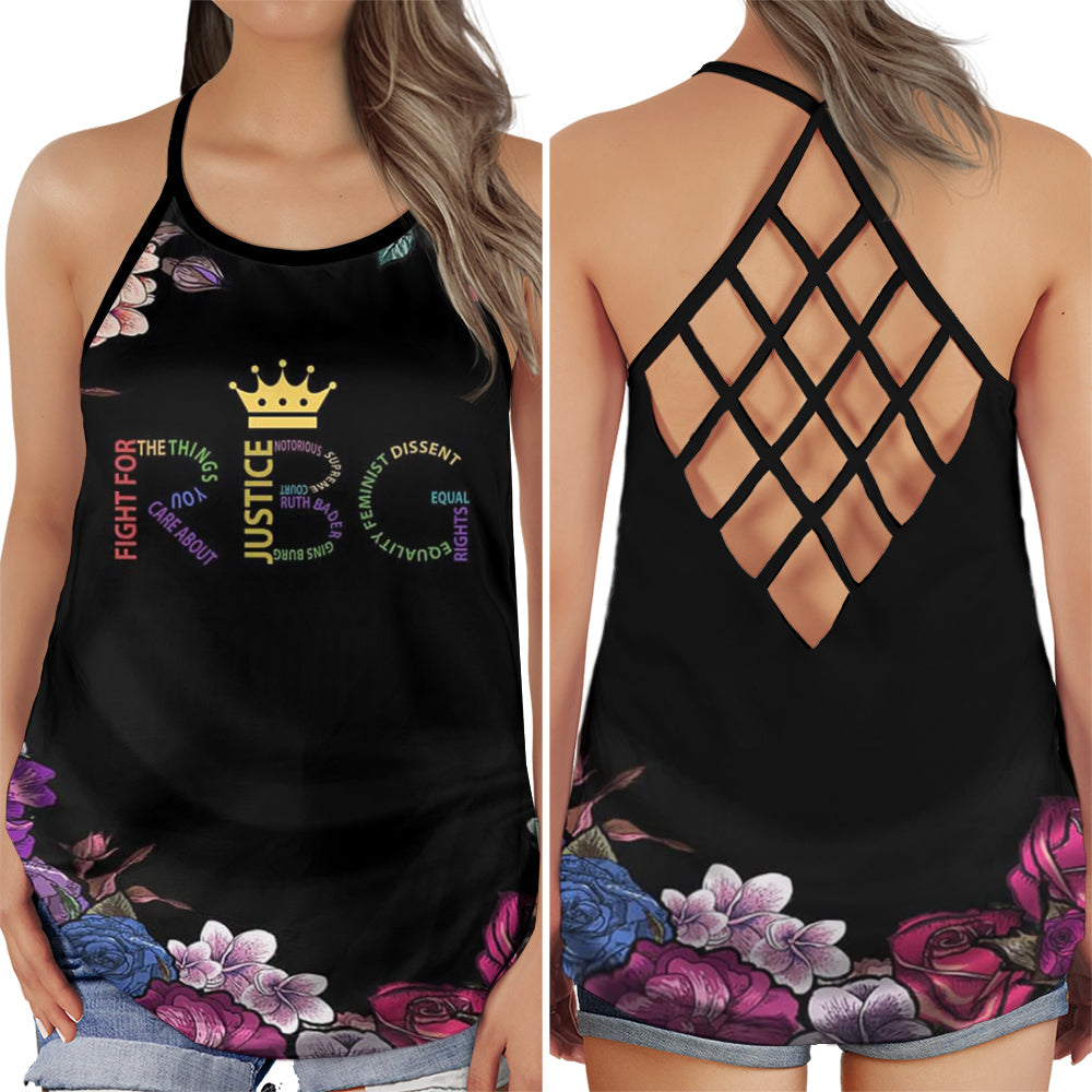 Courage And Conviction Hollow Tank Top For Workout Classes And Daily Wear
