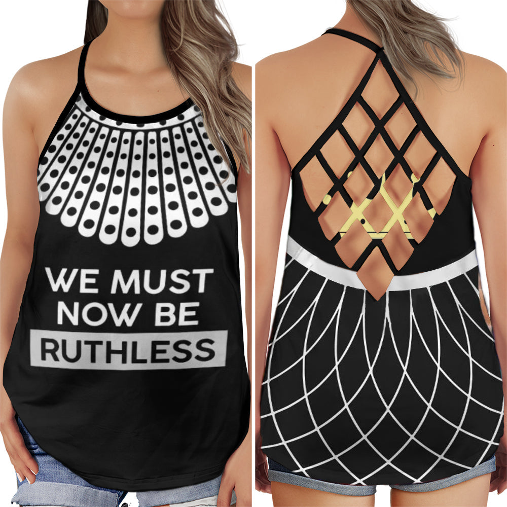 Courage And Conviction Hollow Tank Top For Yoga Workouts And Casual Wear