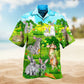 Christmas Truck Tree Puppy Hawaiian Shirt Summer Design Detail For Casual Outings