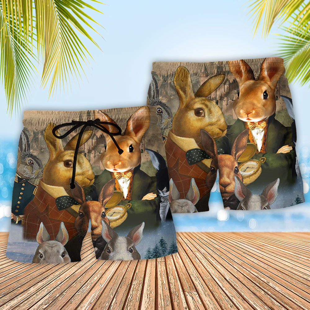Rabbit Hole Fantasy Beach Shorts Pattern Detail For Relaxed Weekends And Warm Weather Wardrobe