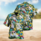 Golf Beach Dog Hawaiian Shirt Collar And Front View For Vacation Style
