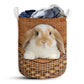 Rabbit Rattan Texture So Cute Laundry Basket For Bathroom Bedroom Storage