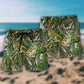 Cute Bunny Green Beach Shorts Pattern Detail For Beachside Relaxation And Thoughtful Gift Giving