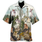 Creative Thoughtful Rabbit Theme Hawaiian Shirt For Island Vacations, Resort Wear, And Relaxed Seasonal Style
