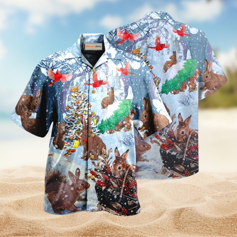 Brave Little Rabbits Hawaiian Shirt For Island Getaways Beach Parties And Comfortable Vacation Style