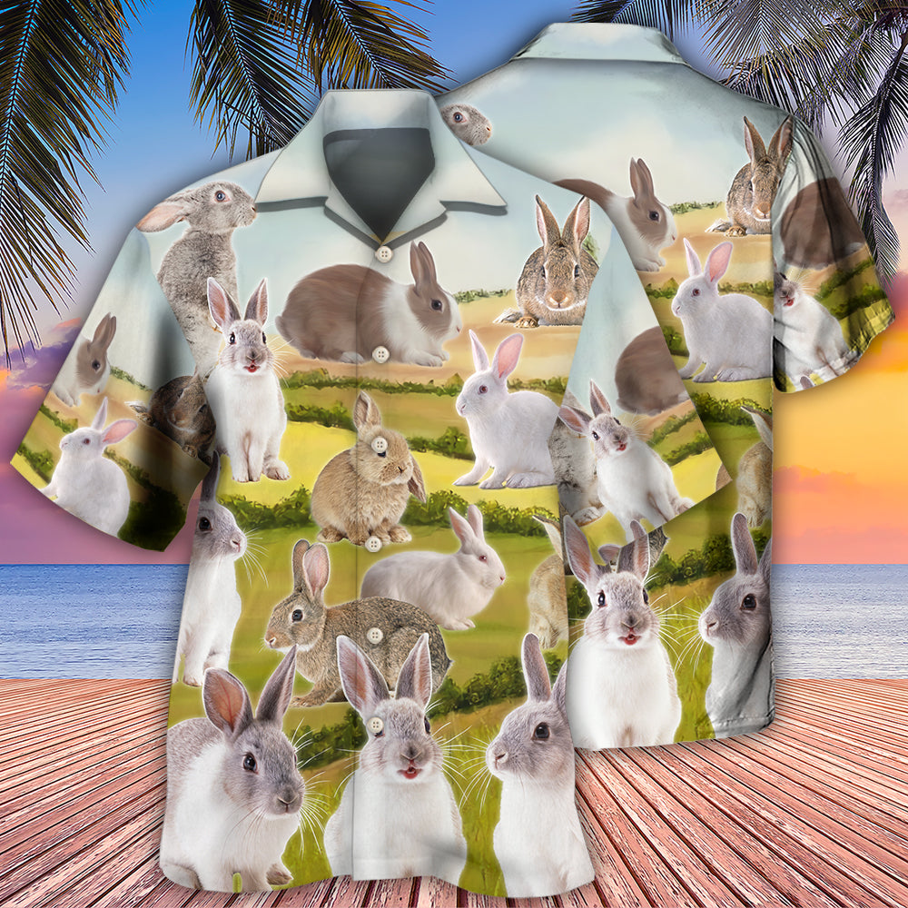 Rabbit Wonderful Garden Hawaiian Shirt For Beach Parties And Weekend Getaways