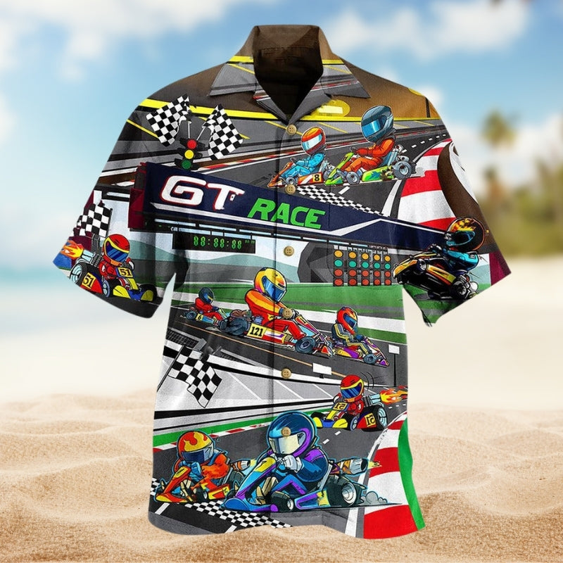 Fantasy Colorful Neon Role Dice Hawaiian Shirt Graphic Artwork Detail For Tropical Vacations