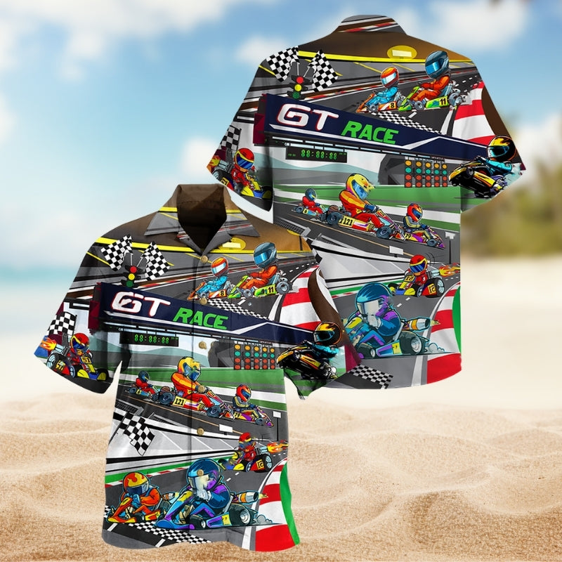 Fantasy Colorful Neon Role Dice Hawaiian Shirt Resort Outfit View For Warm Weather Events