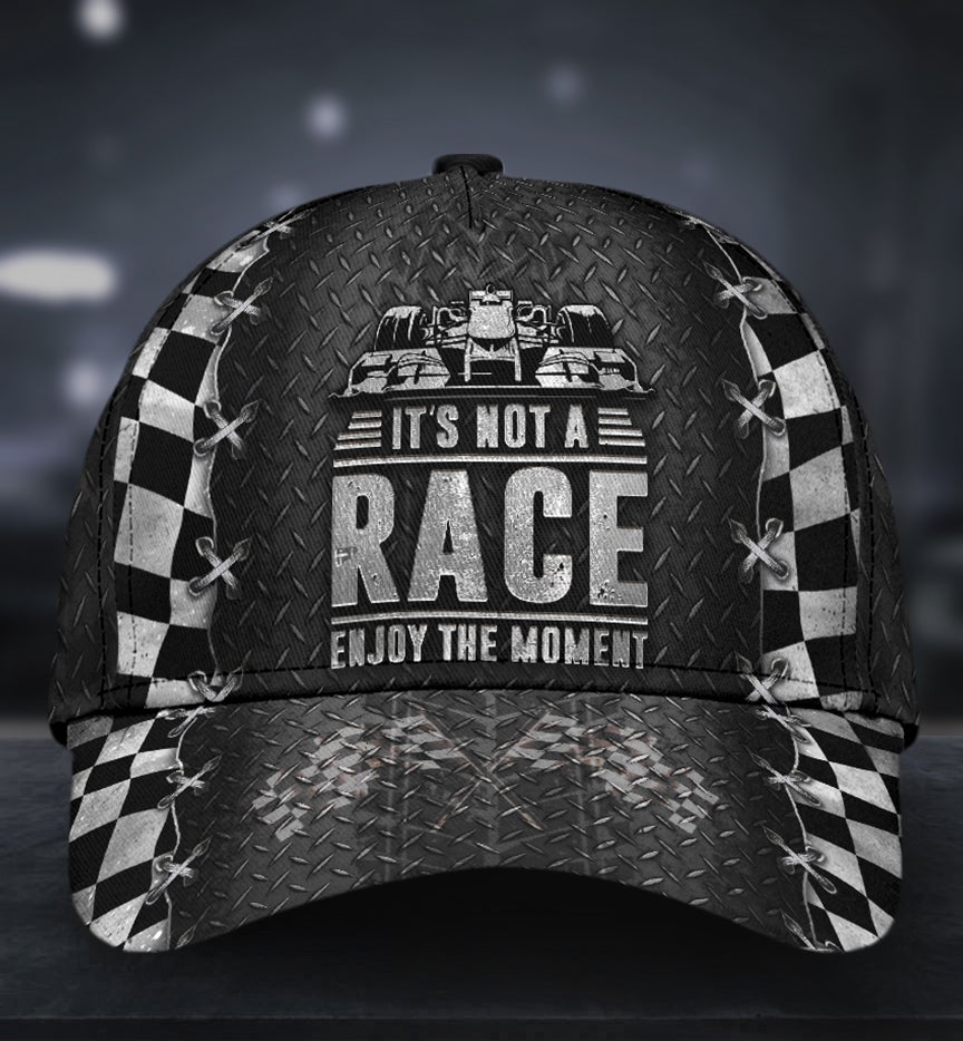 Racing It S Not A Race Enjoy The Moment Classic Cap For Summer Vacations Parties And Outdoor Events