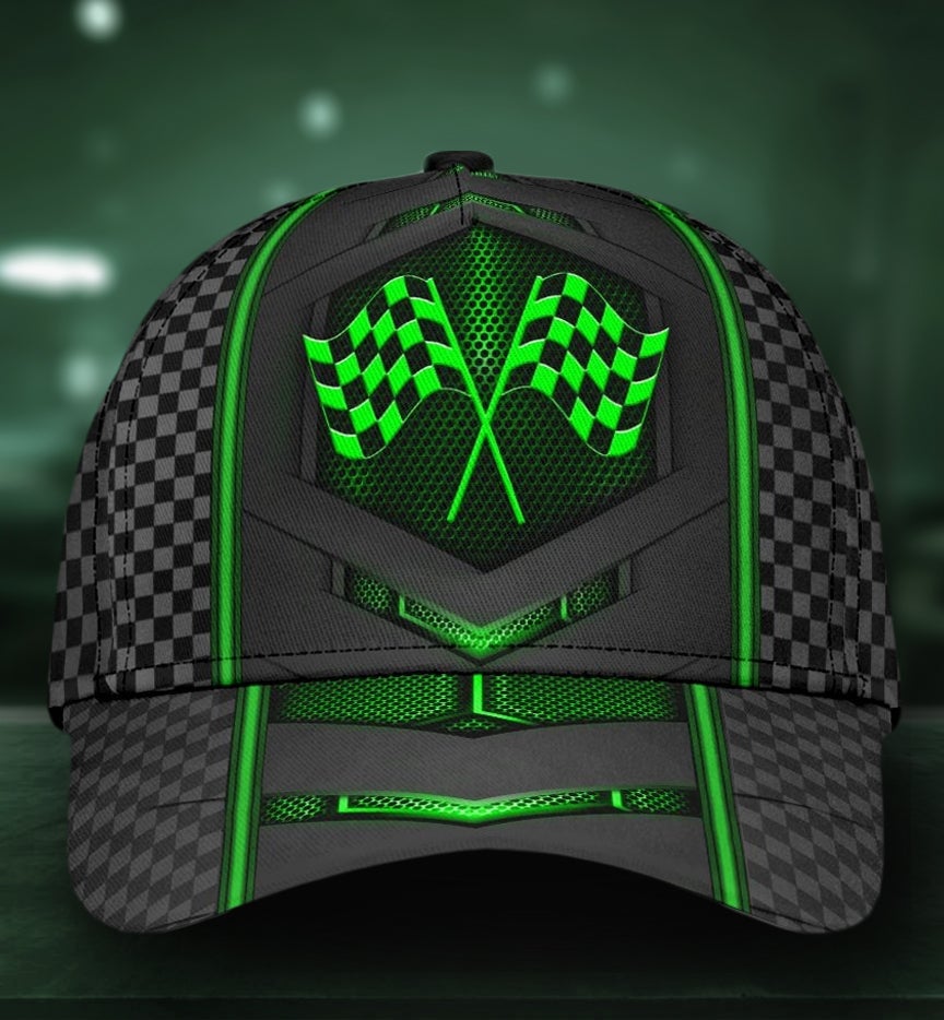 Racing Neon Carbon Pattern Classic Cap For Festivals Travel Adventures And Casual Gift Giving