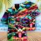 Racing Car Hawaiian Shirt With All Over Print For Summer Travel Coastal Events And Thoughtful Gift Giving