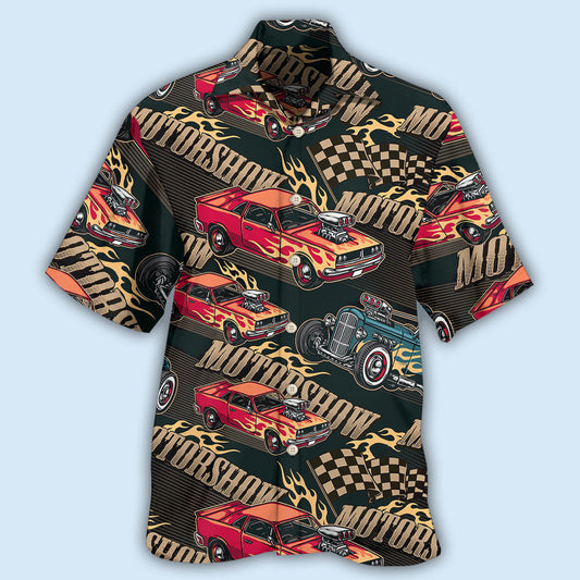 Car Racing Motorshow Speed Hawaiian Shirt For Beach Days, Summer Outings, And Thoughtful Gift Giving