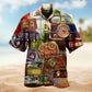 Radio Peaceful Morning Hawaiian Shirt For Coastal Travel, Casual Events, And Comfortable Summer Wear