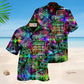 Radio Creative Pattern Hawaiian Shirt For Island Vacations, Resort Wear, And Relaxed Seasonal Style