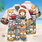 Cute Ramen Cat Hawaiian Shirt For Island Vacations, Weekend Events, And Relaxed Everyday Outfits