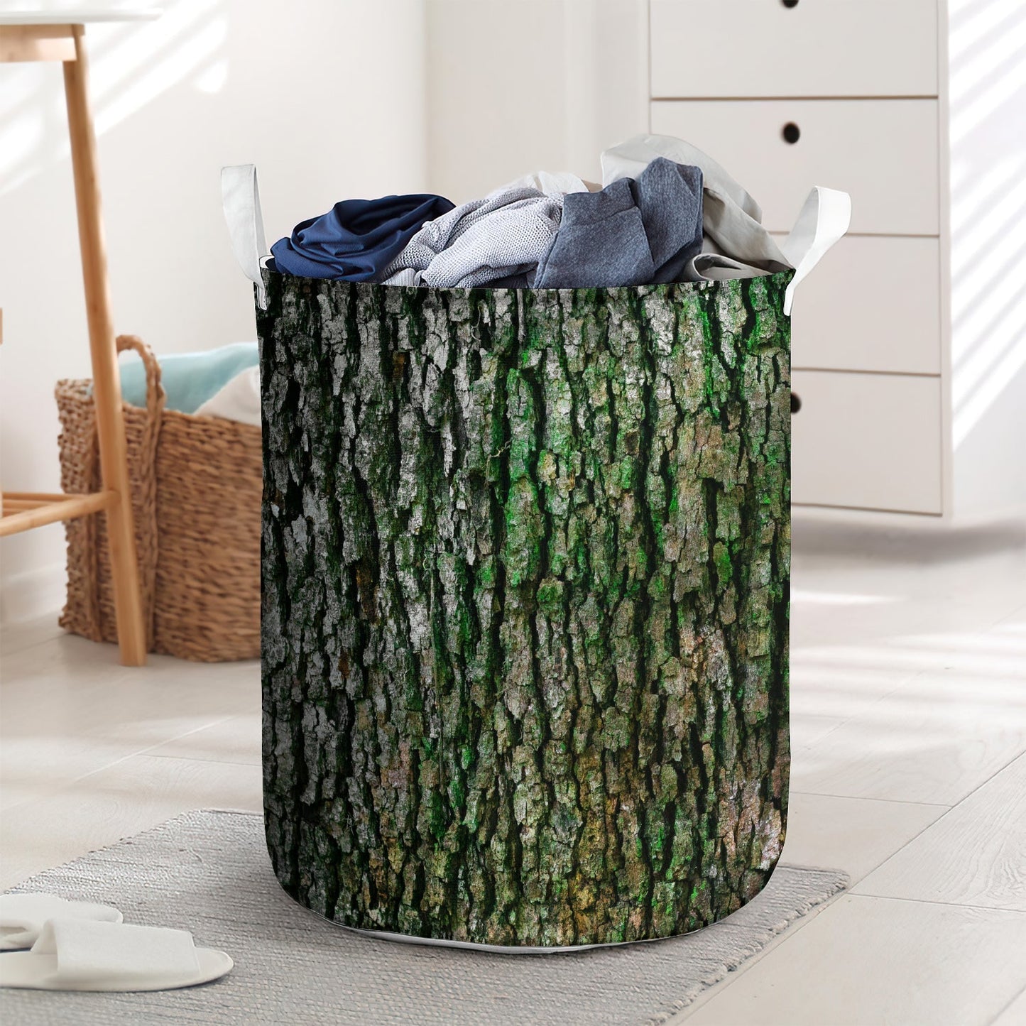 Moss Green Camo Laundry Basket For Bathroom Bedroom Storage