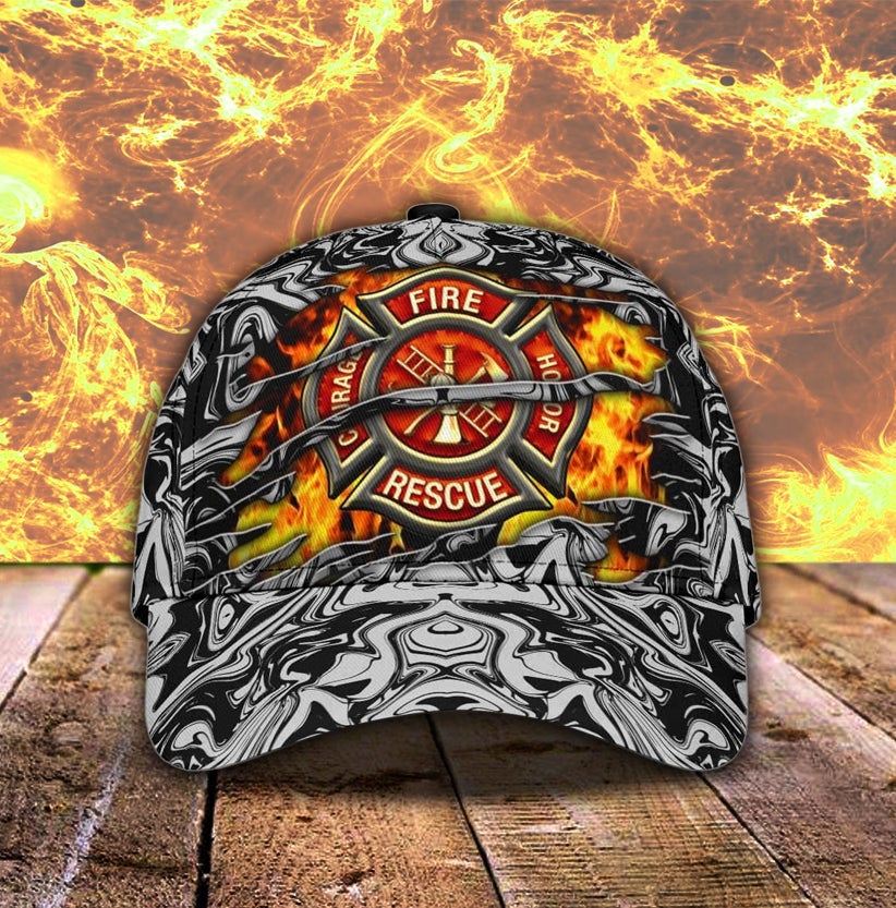 Red Courage Fire Honor Rescue Classic Cap For Daily Outfits Festivals And Thoughtful Gift Giving