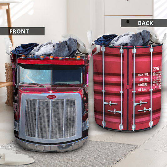 Red Truck Laundry Basket For Bathroom Bedroom Storage
