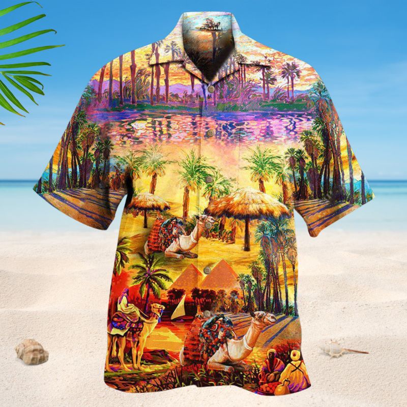 Relaxing Day In Peaceful Oasis Hawaiian Shirt For Summer Vacation Beach Travel And Relaxed Casual Wear