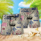 Sailing USA Flag Celebration Beach Shorts For Beach Trips And Relaxed Vacation Styling