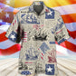 Patriotic American Sailing Flag Hawaiian Shirt Creative Print View For Island Holidays