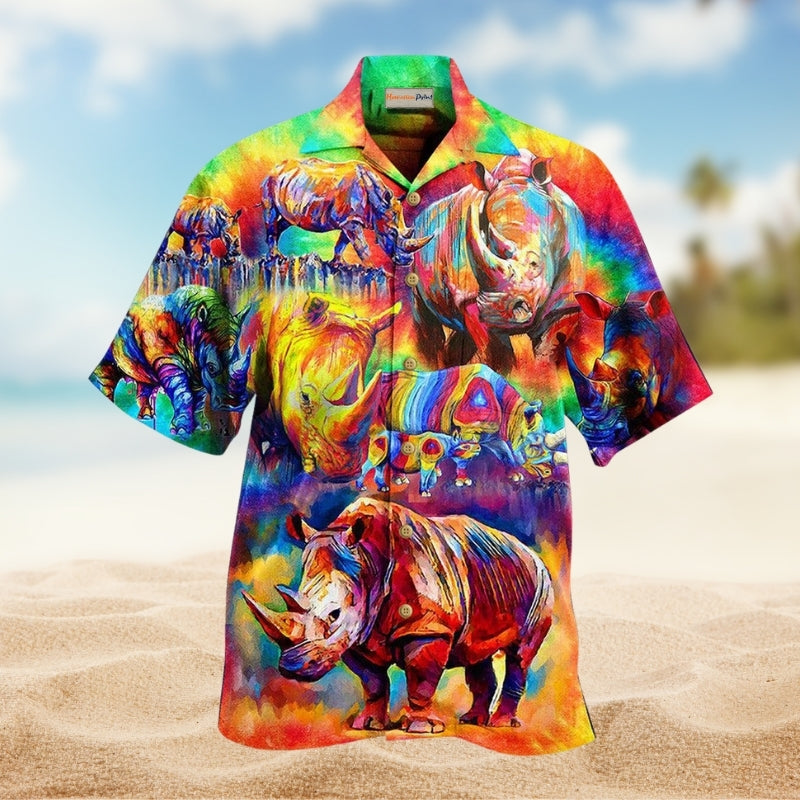 Rod Creative Pattern Hawaiian Shirt Graphic Artwork Detail For Tropical Vacations