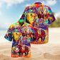 Rod Creative Pattern Hawaiian Shirt Resort Outfit View For Warm Weather Events