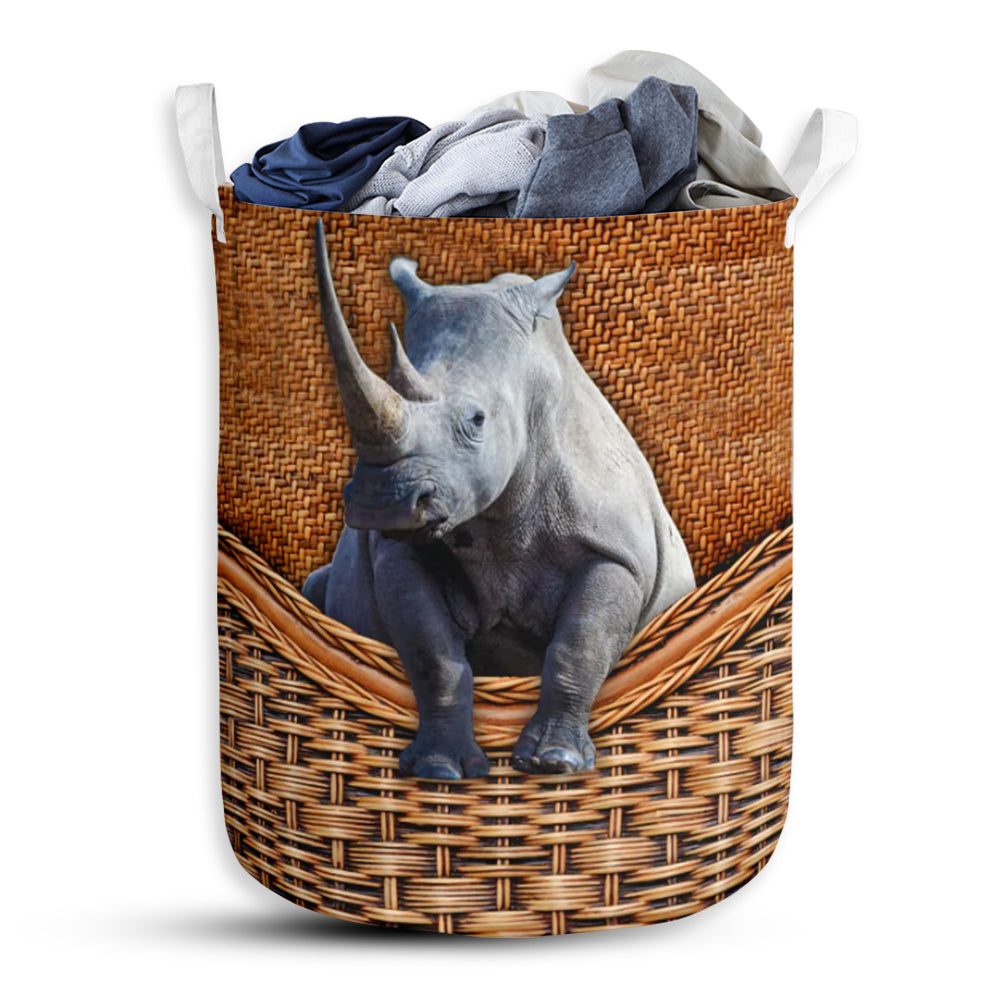 Rhino Rattan Texture Laundry Basket For Bathroom Bedroom Storage