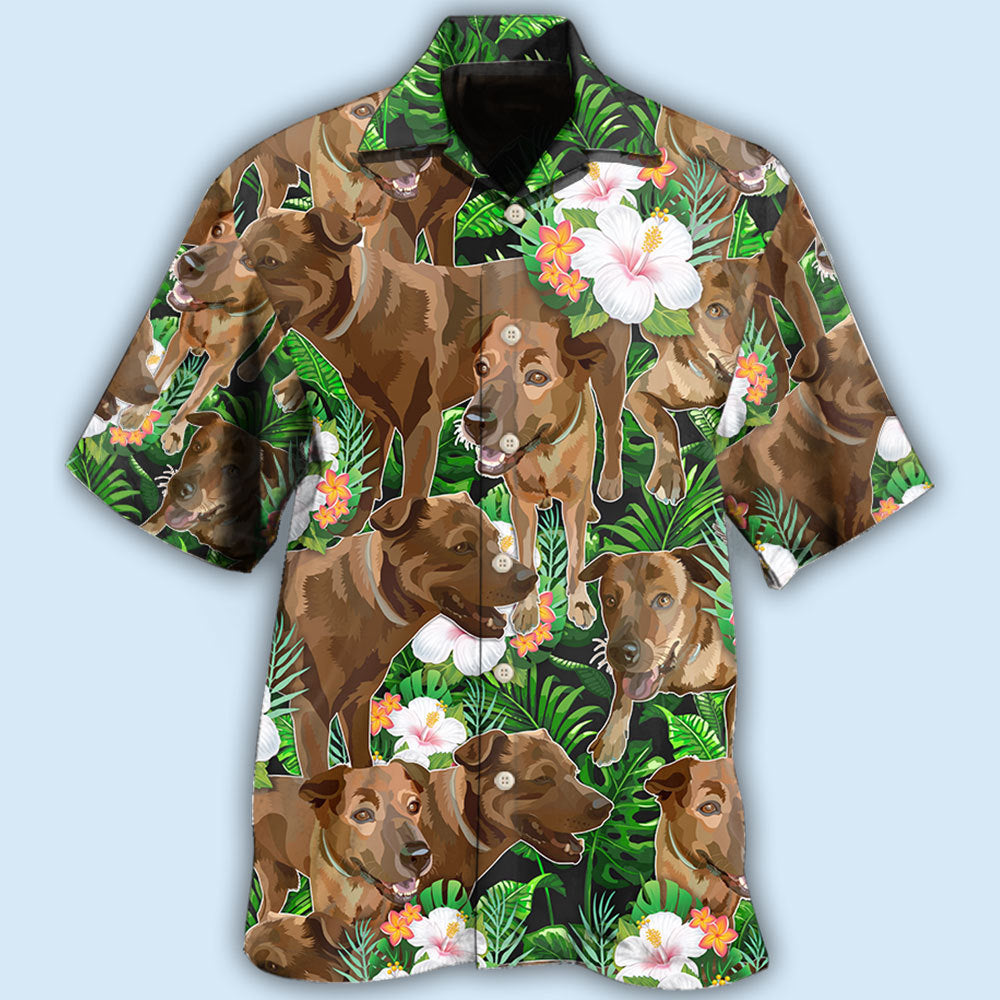 Floral Tropical Rhodesian Ridgeback Hawaiian Shirt For Beach Days, Coastal Adventures, And Thoughtful Gift Giving