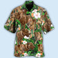 Tropical Floral Dog Rhodesian Ridgeback Hawaiian Shirt Pattern View For Relaxed Warm Weather Outfits