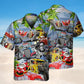 Riding Hot Rod Holiday Hawaiian Shirt For Holiday Parties, Tropical Vacations, And Festive Gift Giving