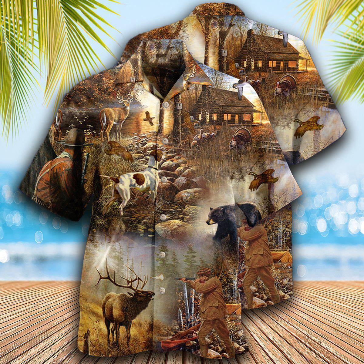 Hunting Rise Shine Hawaiian Shirt For Warm Weather Adventures And Everyday Comfort