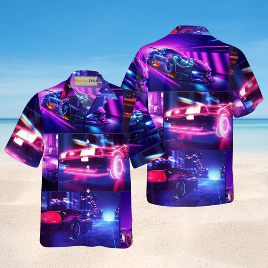 Road Racing Fast Hawaiian Shirt For Automotive Enthusiasts, Coastal Trips, And Casual Warm Weather Style