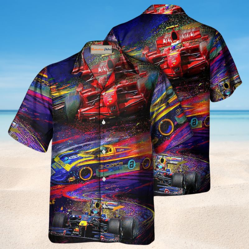 Road Racing Fast Hawaiian Shirt For Racing Fans, Summer Outings, And Relaxed Vacation Wear