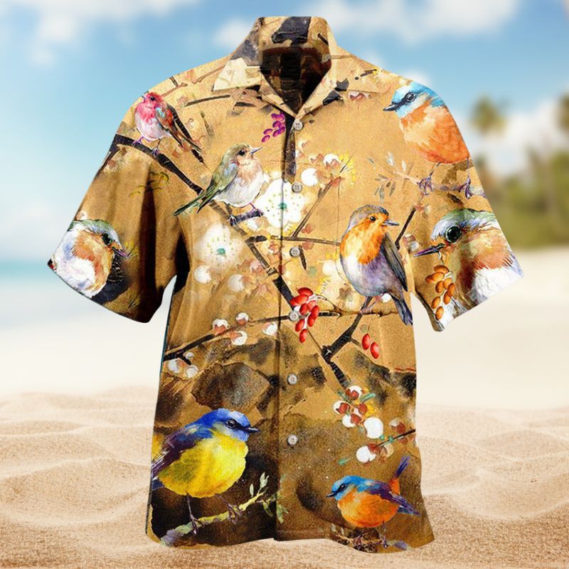 Robin Bird Hawaiian Shirt For Hobby Lovers, Coastal Trips, And Relaxed Everyday Wear