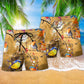 Robin Bird Floral Beach Shorts Pattern Detail For Sunny Day Activities And Comfortable Daily Wear