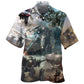 Robot Futuristic Design Hawaiian Shirt For Summer Vacation, Beach Travel, And Casual Wear