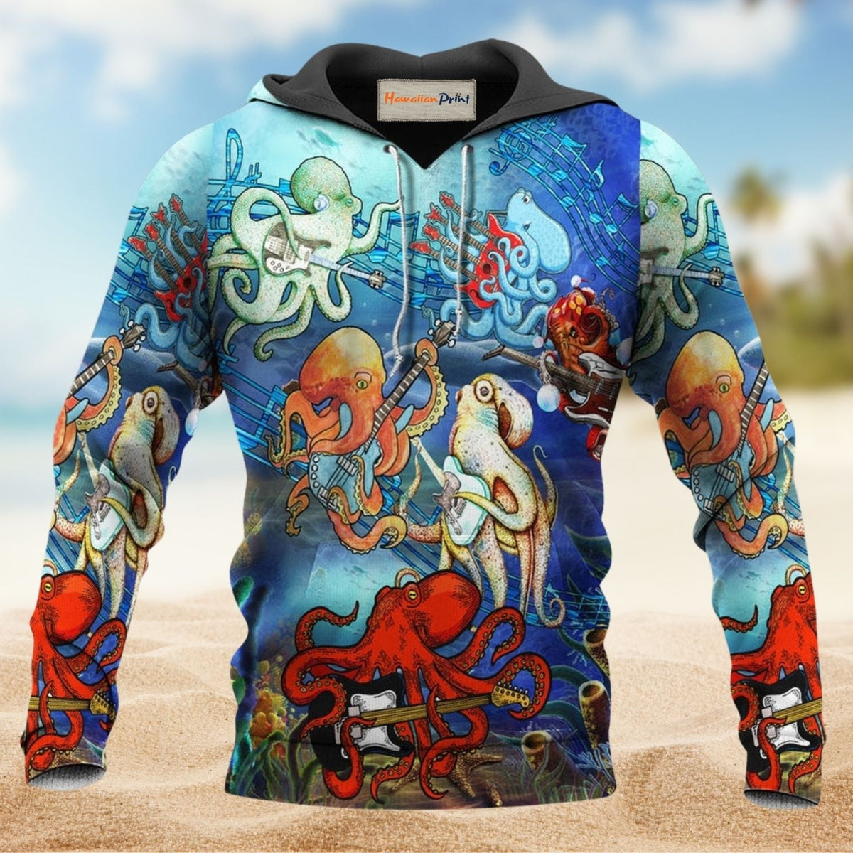 Rocktopus Music Octopus Hoodie For Studio Life Casual Travel And Everyday Comfort
