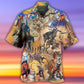 Vintage Classic Cowboy Rodeo Hawaiian Shirt Pattern Detail For Vacation Travel And Daily Wear