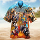 Rodeo Creative Pattern Hawaiian Shirt For Tropical Holidays, Outdoor Gatherings, And Everyday Comfort