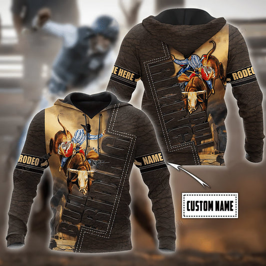Brown Rodeo Personalized Hoodie For Country Streetwear Outdoor Trips And Everyday Comfort