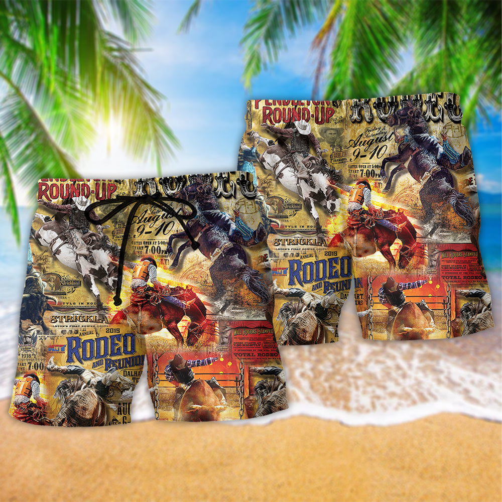 Rodeo Beach Shorts Pattern Detail For Seaside Leisure And Versatile Outdoor Wear