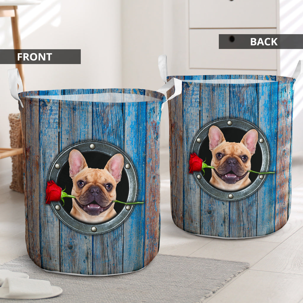 Romantic Pug Laundry Basket For Bathroom Bedroom Storage